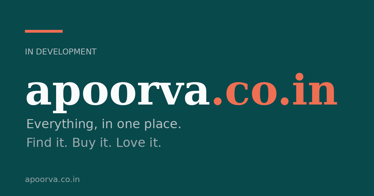 Link preview image for apoorva.co.in